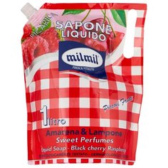 Мыло жидкое Milmil Черная вишня и малина, 1000 мл