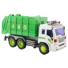 Мусоровоз kari BT753855 1:16 белый / зеленый