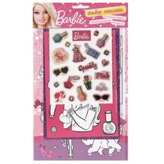 РОСМЭН Раскраска с наклейками. Barbie