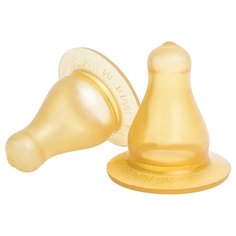 Соска Happy Baby Latex Nipple 6м+ 2 шт. желтый