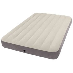 Надувной матрас Intex Deluxe Single-High (64102) бежевый/серый