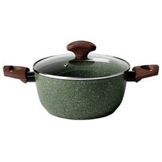 Кастрюля TVS Natura Induction 4,5 л, зеленый/коричневый