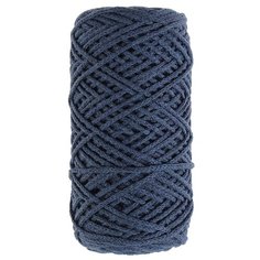 Пряжа Osttex Шнур хлопковый без сердечника, 100 % хлопок, 450 г, 100 м, темный джинс