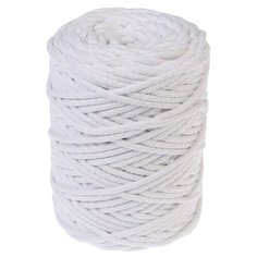 Пряжа Osttex Шнур хлопковый без сердечника, 100 % хлопок, 450 г, 100 м, белый
