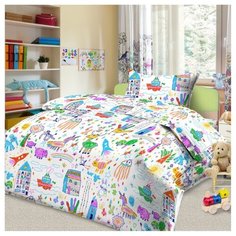Постельное белье 1.5-спальное Letto Каляка 50х70 см бязь белый