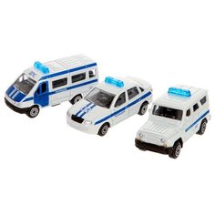 Набор техники ТЕХНОПАРК Спецслужбы (SB-14-13) 1:72 белый/голубой