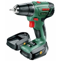 Аккумуляторная дрель-шуруповерт BOSCH PSR 1440 LI-2 1.5Ah x2 Workbox 34 Н·м зеленый/черный