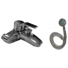 Смеситель для ванны с душем ZorG ZR 107 W-1 однорычажный лейка в комплекте хром