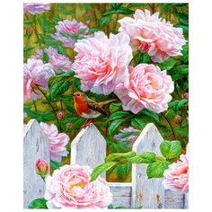 ВанГогВоМне Картина по номерам "Пионы у забора", 40х50 см (ZX 21644)