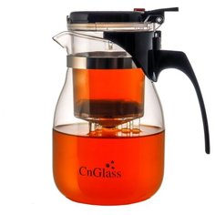 CnGlass Заварочный чайник PH08001-2 750 мл черный/прозрачный
