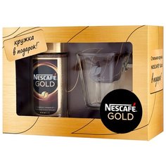 Кофе растворимый Nescafe Gold подарочный набор с кружкой, 95 г