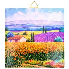Подставка под горячее GiftnHome (керамика,пробка) 16х16 см