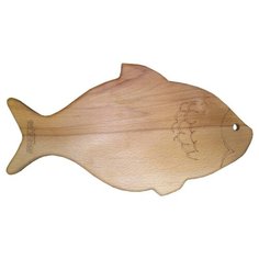 Разделочная доска GiftnHome W-Fish 20х37х1,5 см бук