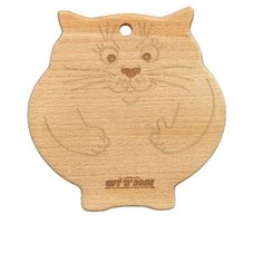 Разделочная доска GiftnHome W-Cat 20х20х1,5 см бук