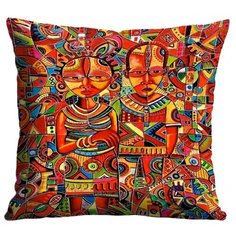 Подушка декоративная GiftnHome Африка 35х35 см (PLW-35 АФРИКА) красный