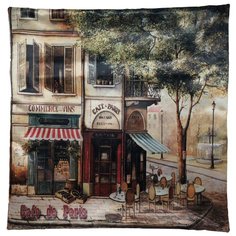Чехол для подушки GiftnHome Парижское кафе 40х40 см (НВЛ-40 Cafe(g)) бежевый