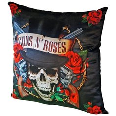 Подушка декоративная GiftnHome Guns N Roses 35х35 см (PLW-35 GnR) черный / красный