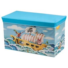 Корзина Наша игрушка Пират 60х30х35 см голубой