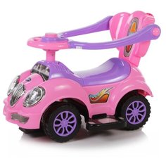 Каталка-толокар Baby Care Cute Car (558) со звуковыми эффектами розовый/фиолетовый