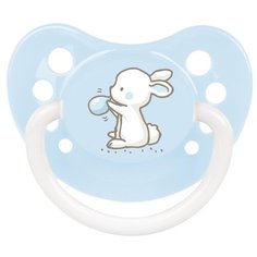 Пустышка силиконовая анатомическая Canpol Babies Little cuties 0-6 м (1 шт) голубой