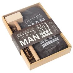 Молоток для отбивания мяса Доляна Super man 4654916 с прихваткой бежевый/черный