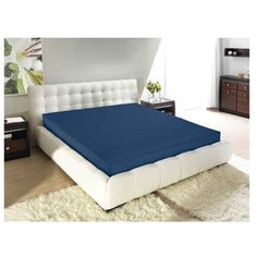 Простыня Guten Morgen трикотажная на резинке 180 х 200 см индиго