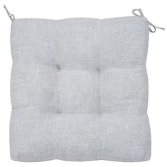 Подушка на стул Guten Morgen сидушка толстушка Под лен, 40 x 40 см серый