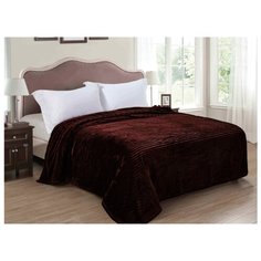 Покрывало Guten Morgen Фланель жаккард, 180 х 200 см, горький шоколад