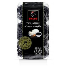 Gallo Макароны Tagliatelle гнезда пшеничные с чернилами каракатицы, 250 г