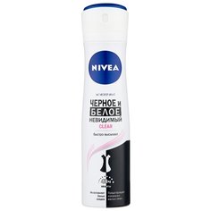 Nivea антиперспирант, спрей, Черное и Белое Невидимый Clear, 150 мл