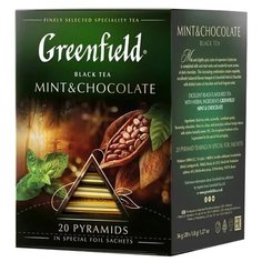 Чай черный Greenfield Mint & Chocolate в пирамидках, 20 шт.
