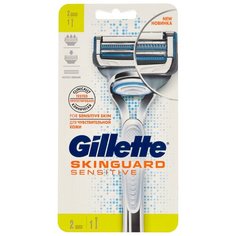 Бритвенный станок Gillette Skinguard Sensitive, сменные кассеты 2 шт.