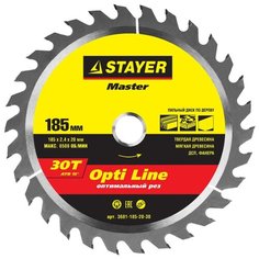 Пильный диск STAYER Opti Line 3681-185-20-30 185х20 мм