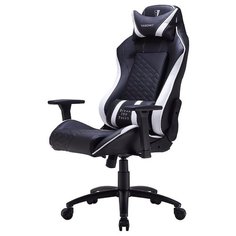 Компьютерное кресло TESORO Zone Balance игровое, обивка: искусственная кожа, цвет: черный/белый