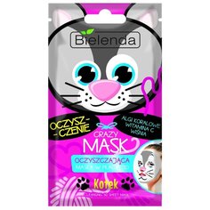 Bielenda Crazy Mask Очищающая тканевая маска Котик