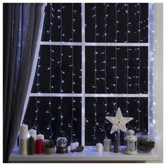 Гирлянда Luazon Занавес 1080453 150х100 см, 180 ламп, белый/прозрачный провод