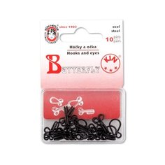 KOH-I-NOOR 30 (6005 №1) Крючки плательные 1,5 х 0,8 см, черный (10 шт.)