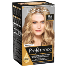LOreal Paris Preference стойкая краска для волос, 8.3 Канны
