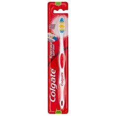 Зубная щетка Colgate Классика Здоровья многофункциональная, средней жесткости, красный