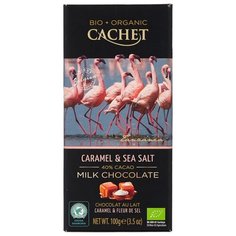 Шоколад Cachet молочный с карамелью и морской солью, 32%, 100 г