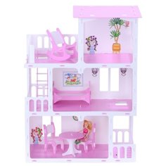 KRASATOYS Домик Маргарита 000273, бело-розовый