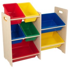 Стеллаж KidKraft с 7 контейнерами 83 х 30 х 74 (15470_KE) Яркий
