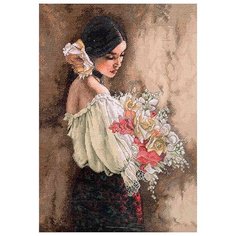 Dimensions Набор для вышивания крестиком Woman With Bouquet 27 х 38 см (35274)