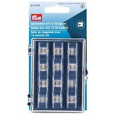 Органайзер для шпулек Prym с 12 пластиковыми шпульками фиолетовый/прозрачный