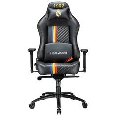 Компьютерное кресло TESORO Real Madrid игровое, обивка: искусственная кожа, цвет: черный