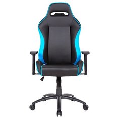 Компьютерное кресло TESORO Alphaeon S1 игровое, обивка: искусственная кожа, цвет: черно-голубой