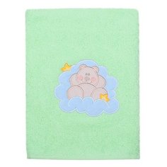 Kidboo Полотенце Мишка на облаке банное 70х140 см зеленый