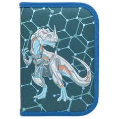 TIGER FAMILY Пенал Nature Quest Metal Dino (19005/B/TG) зеленый/синий