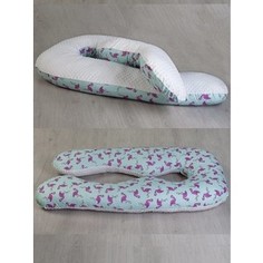 Подушка для беременных AmaroBaby Анатомическа 340х72 (Фламинго мята)