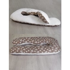 Подушка для беременных AmaroBaby Анатомическа 340х72 (Вязаные сердечки кофе)